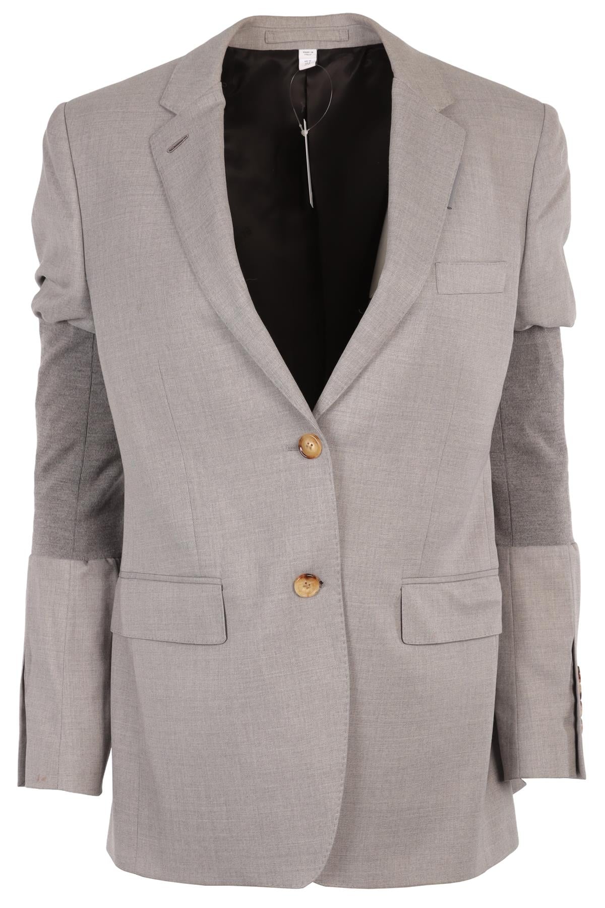 BURBERRY GREY WOOL BLAZER UK 10