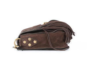 PROENZA SCHOULER BROWN PS1 SMALL SUEDE SHOULDER BAG