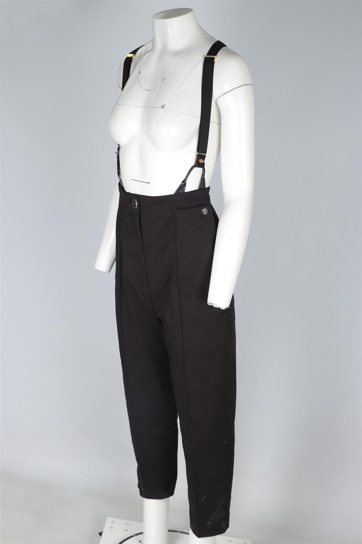 TEMPERLEY LONDON BLACK STRAIGHT LEG PANTS UK 10