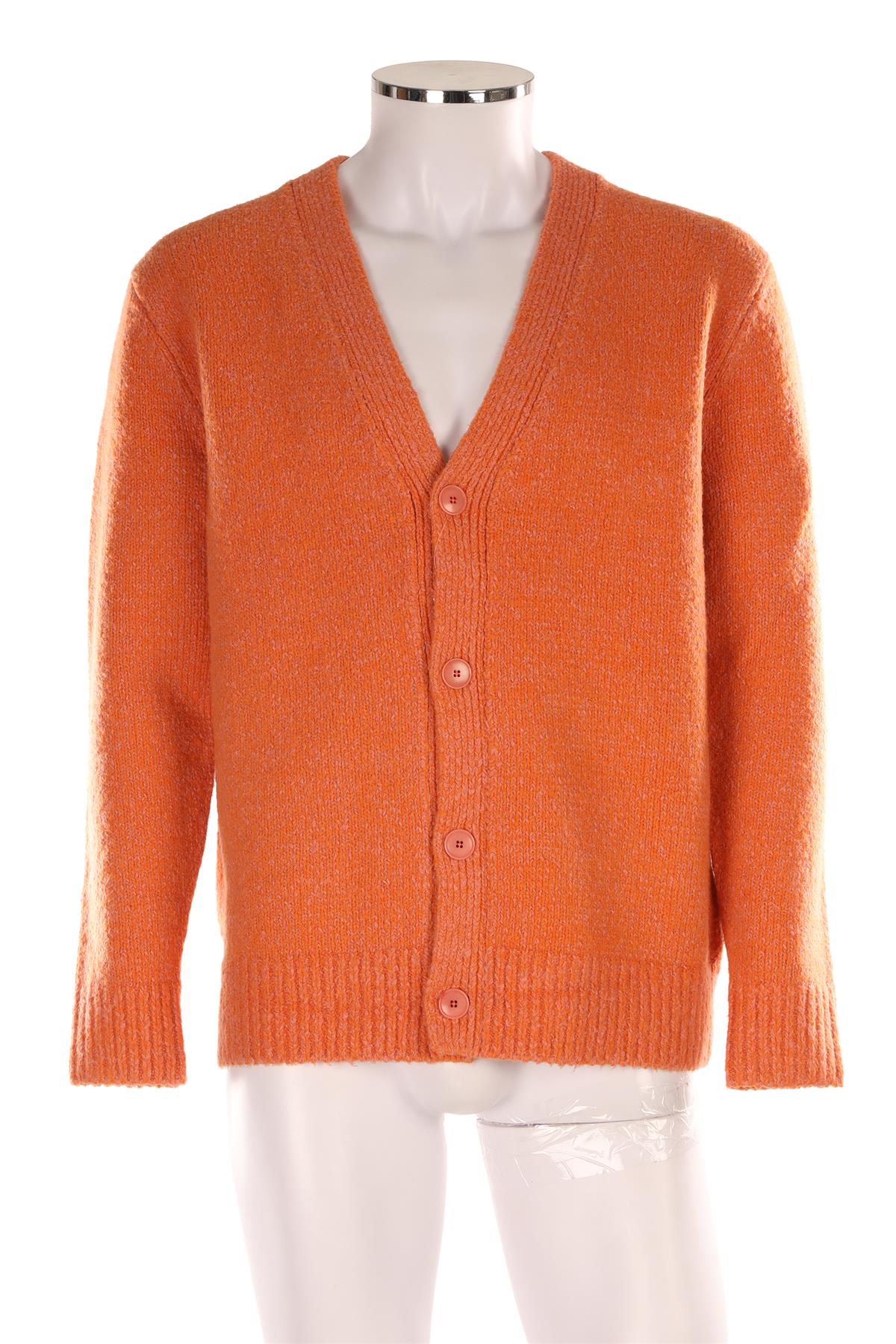 ACNE STUDIOS ORANGE MEN'S WOOL CARDIGAN XSMALL