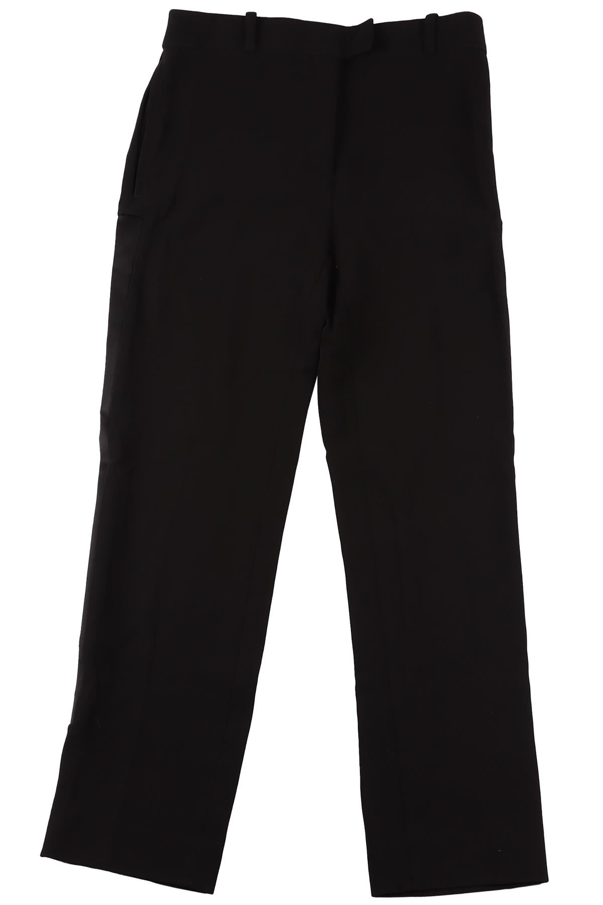 BALENCIAGA BLACK WOVEN STRAIGHT LEG TROUSERS IT 36 UK 4