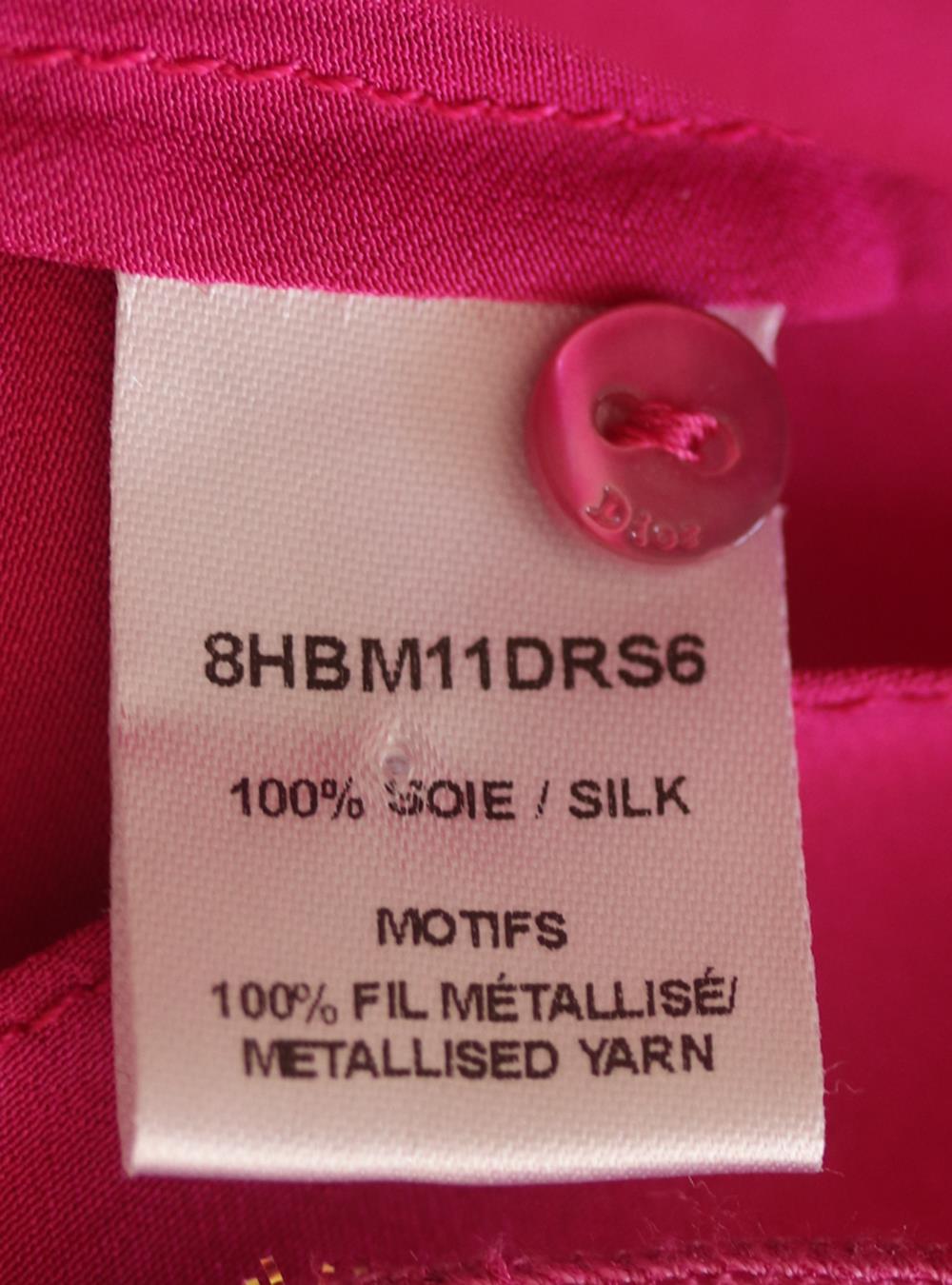 CHRISTIAN DIOR KIDS GIRLS METALLIC SILK CHIFFON DRESS 6 YEARS