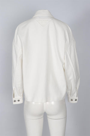 PRADA WHITE 2021 COTTON JACKET IT 38 UK 6