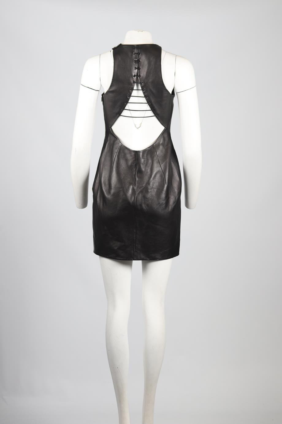 ALEXANDER WANG LEATHER MINI DRESS US 4 UK 8