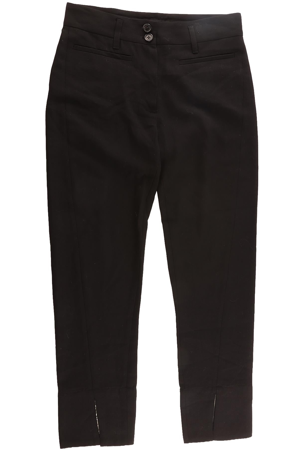 ANN DEMEULEMEESTER BLACK WOOL STRAIGHT LEG PANTS DE 34 UK 8