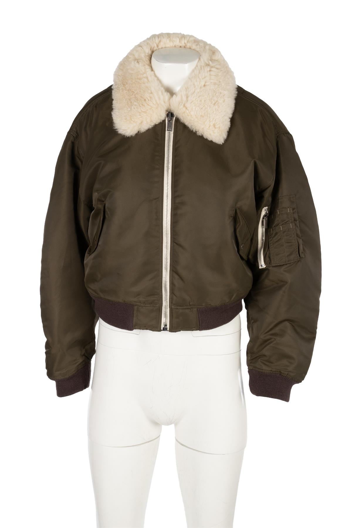 RE/DONE GREEN SHELL BOMBER JACKET XSMALL