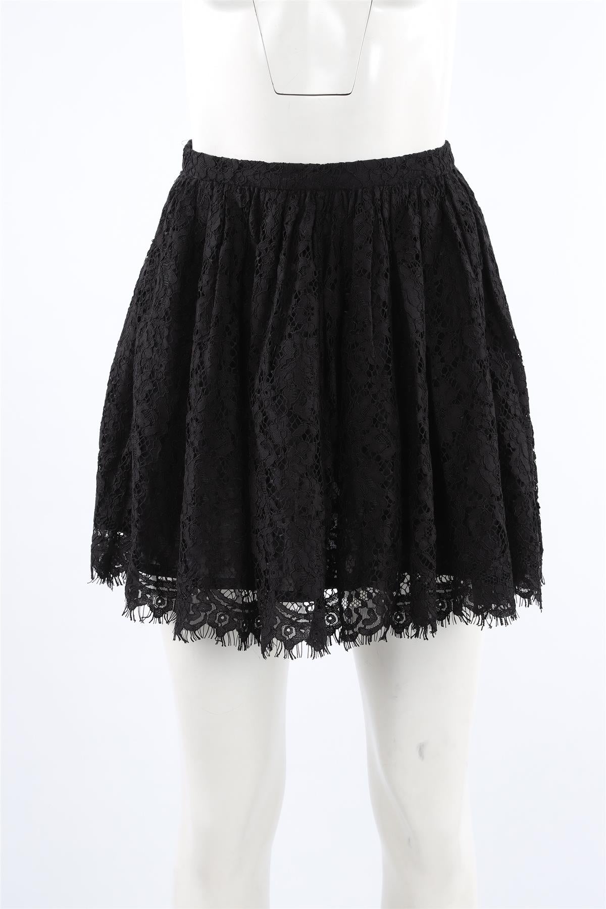 IRO BLACK LACE MINI SKIRT FR 34 UK 6