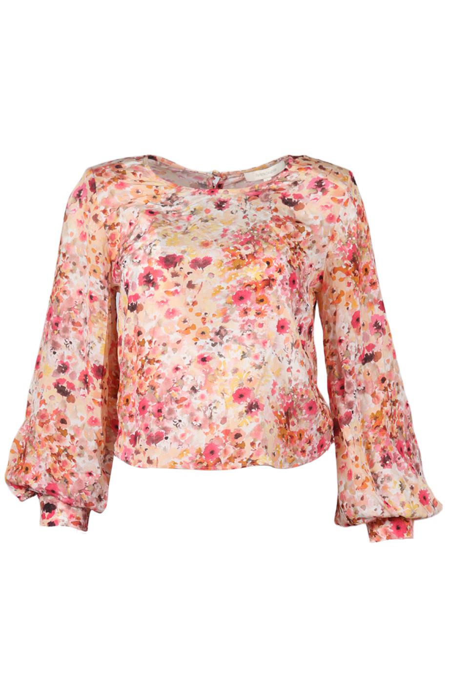 FAVORITE DAUGHTER FLORAL PRINT CHIFFON TOP US 2 UK 6
