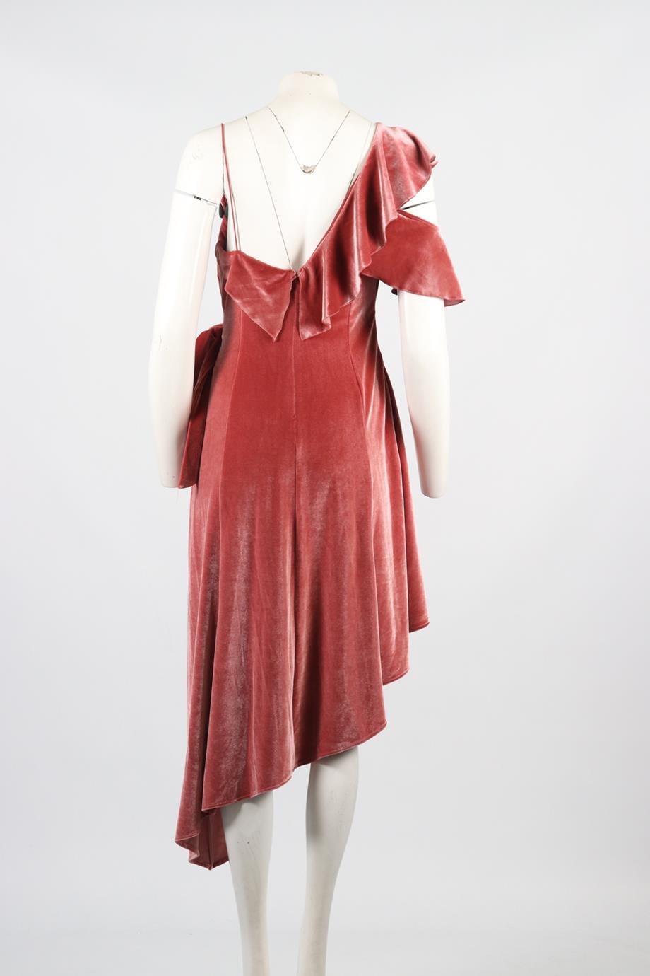 SELF-PORTRAIT VELVET MINI WRAP DRESS UK 12