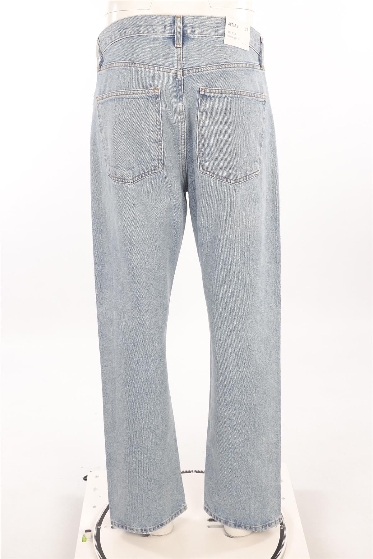 AGOLDE BLUE HIGH RISE STRAIGHT LEG JEANS W29 UK 10-12