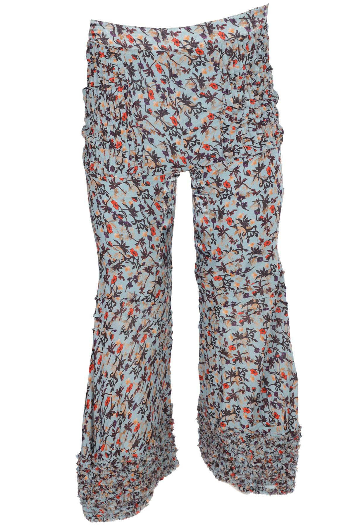 CHLOÉ BLUE CREPE FLARED PANTS FR 34 UK 6