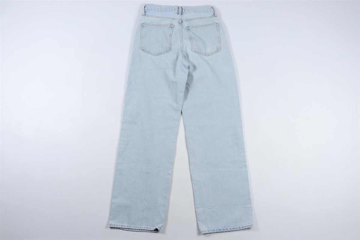 AGOLDE BLUE HIGH RISE WIDE LEG JEANS W23 UK 4