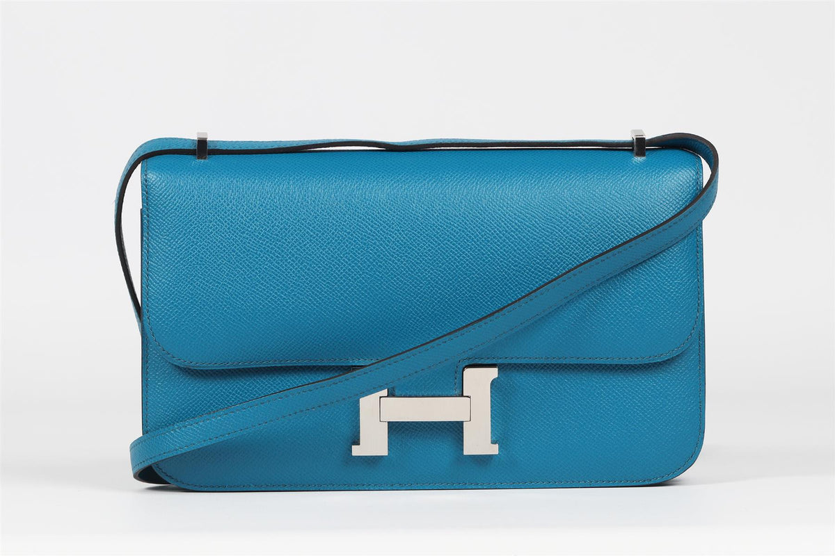 HERMÈS BLUE 2014 CONSTANCE ELAN EPSOM LEATHER SHOULDER BAG