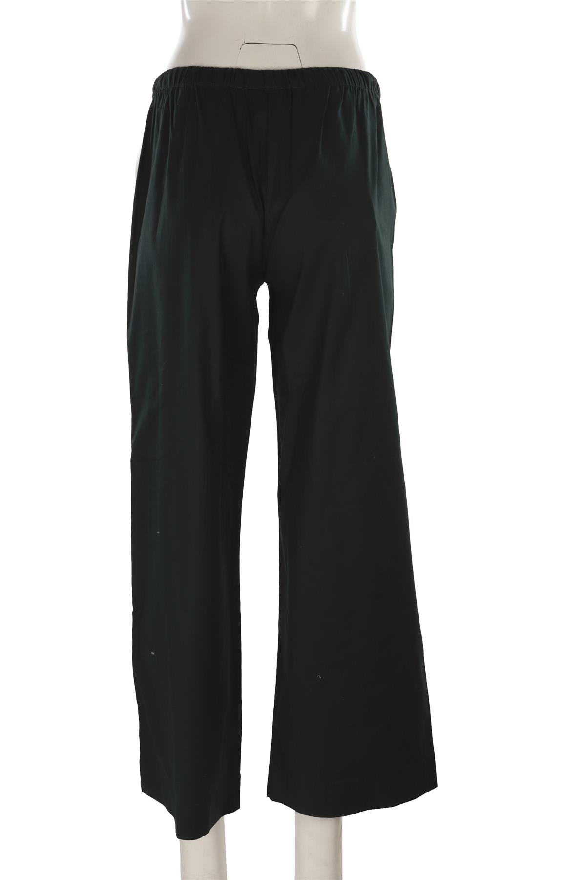 REFORMATION GREEN COTTON WIDE LEG PANTS SMALL
