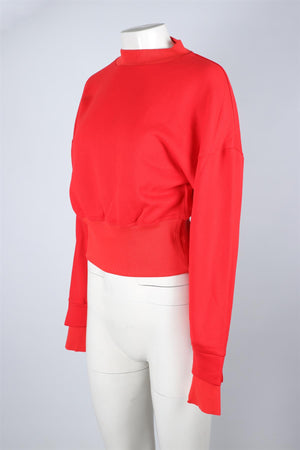 THE RANGE RED COTTON SWEATSHIRT LARGE