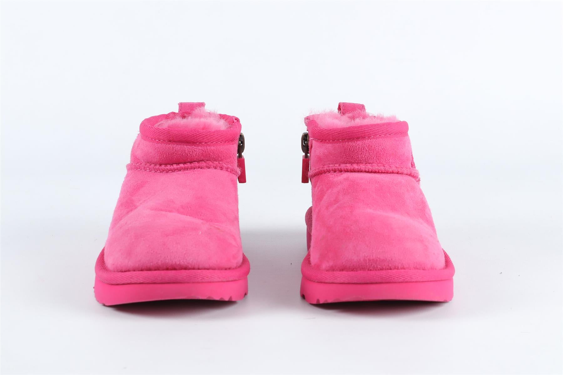 UGGS PINK GIRLS SUEDE ANKLE BOOTS EU 26.5 UK 8 US 9