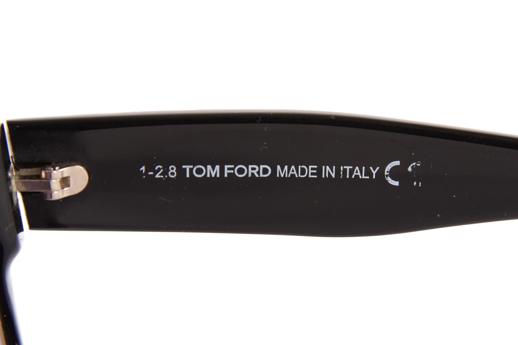 TOM FORD BLACK SQUARE FRAME ACETATE SUNGLASSES