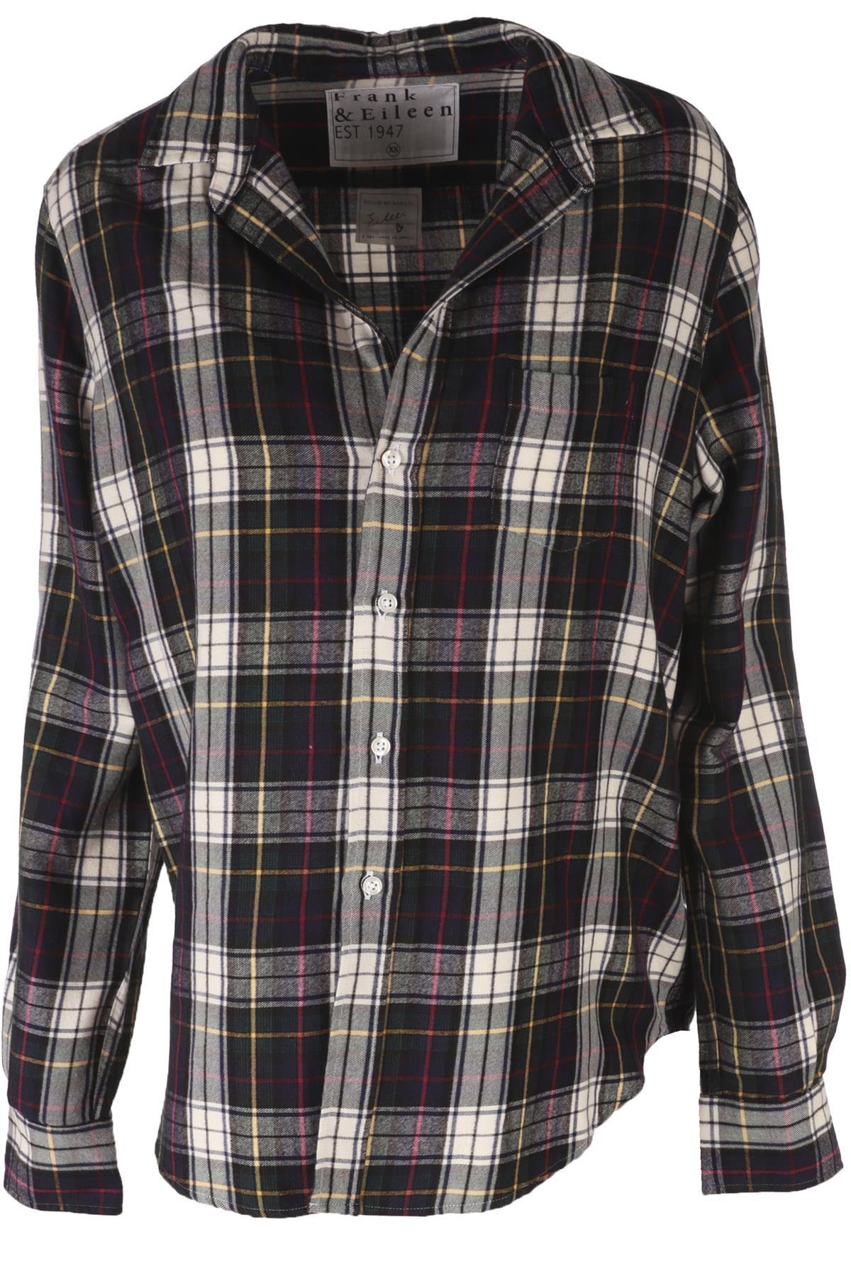 FRANK & EILEEN NAVY COTTON SHIRT XSMALL