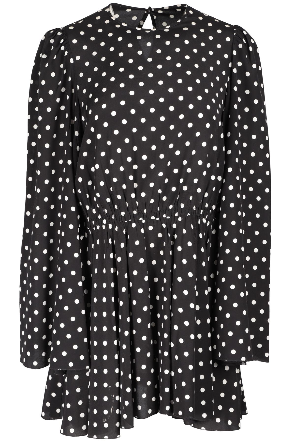 DOLCE & GABBANA BLACK SILK MINI DRESS IT 44 UK 12