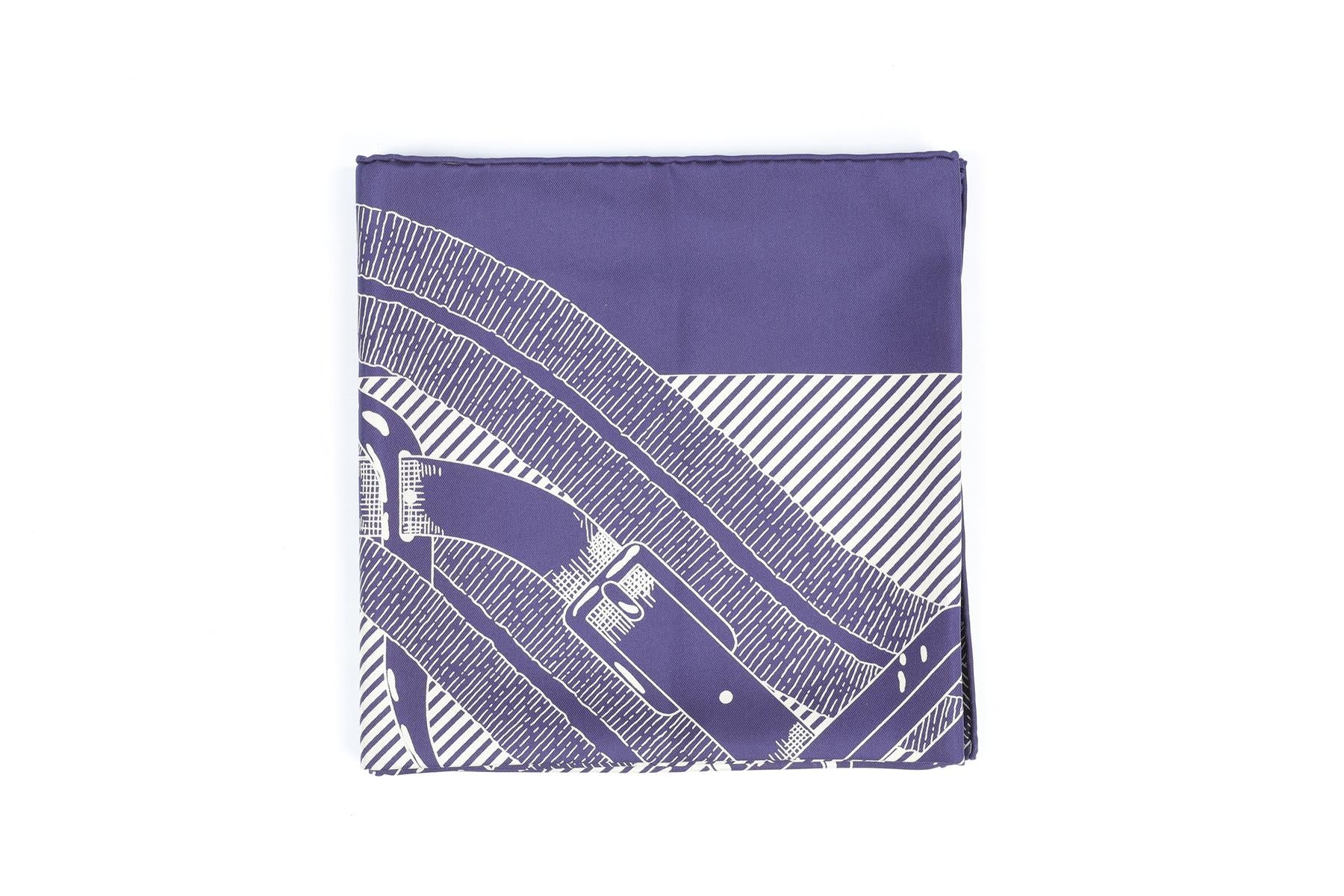 HERMÈS NAVY MORS Á  JOUET SILK SCARF ONE SIZE