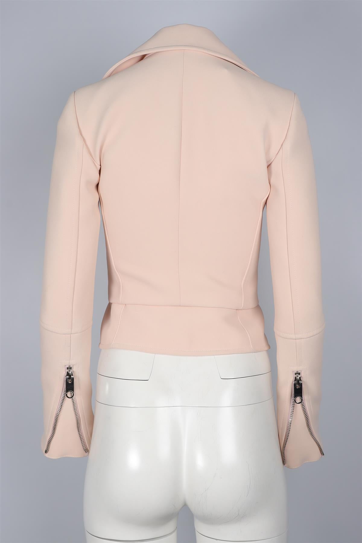 BALENCIAGA PINK CREPE JACKET FR 34 UK 6