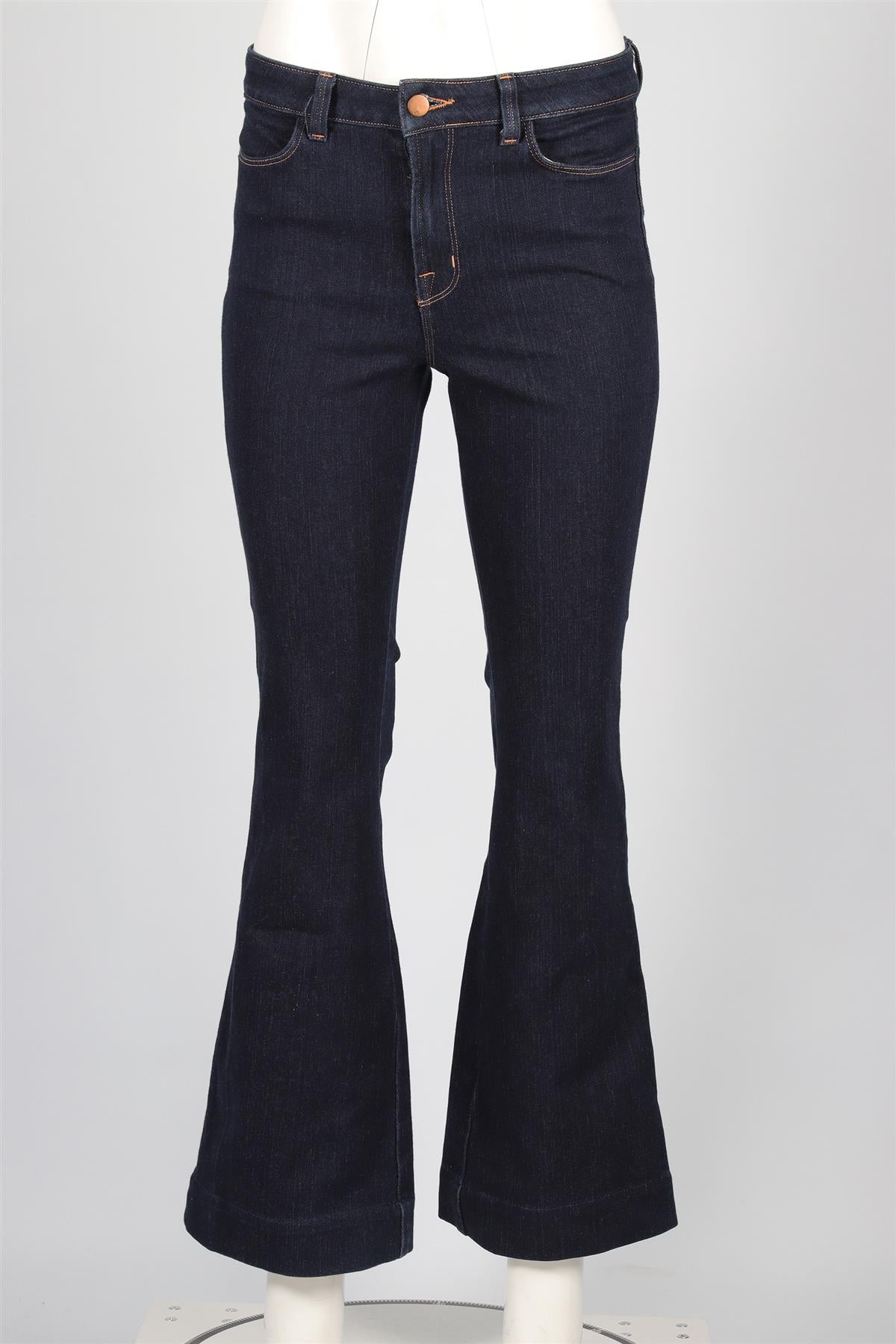 J BRAND BLUE HIGH RISE FLARED JEANS W29 UK 10-12