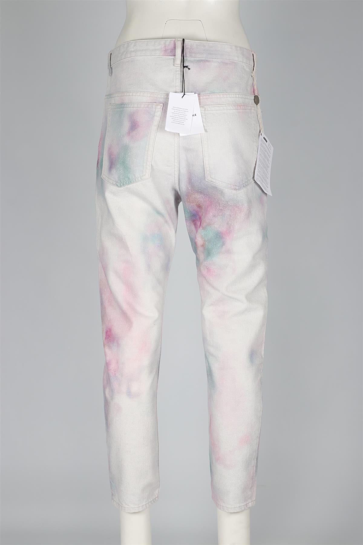 ISABEL MARANT MULTI HIGH RISE TAPERED JEANS FR 38 UK 10