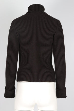 BOTTEGA VENETA BROWN WOOL SWEATER LARGE