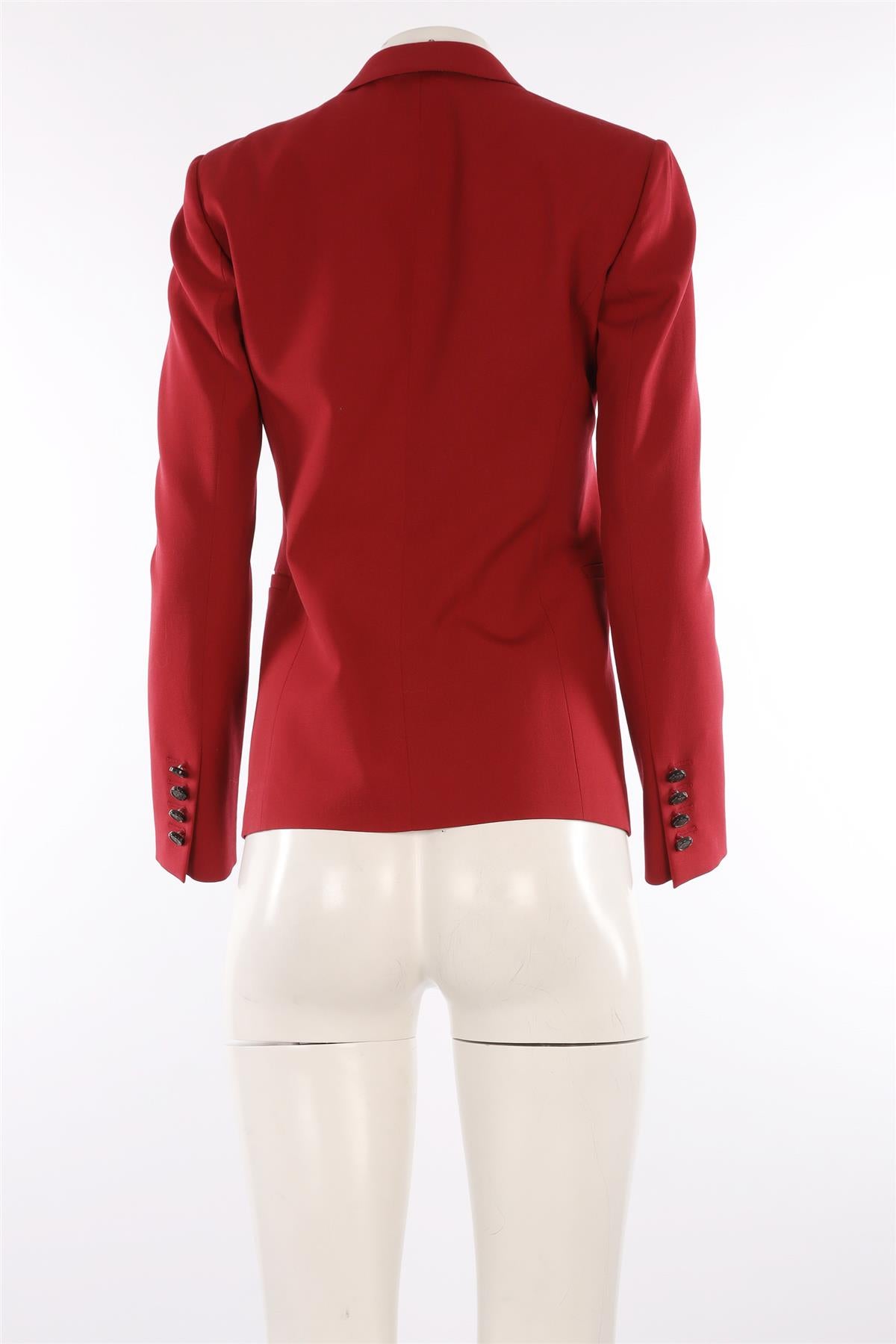 GUCCI RED WOOL BLAZER IT 42 UK 10