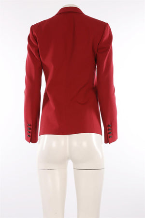 GUCCI RED WOOL BLAZER IT 42 UK 10