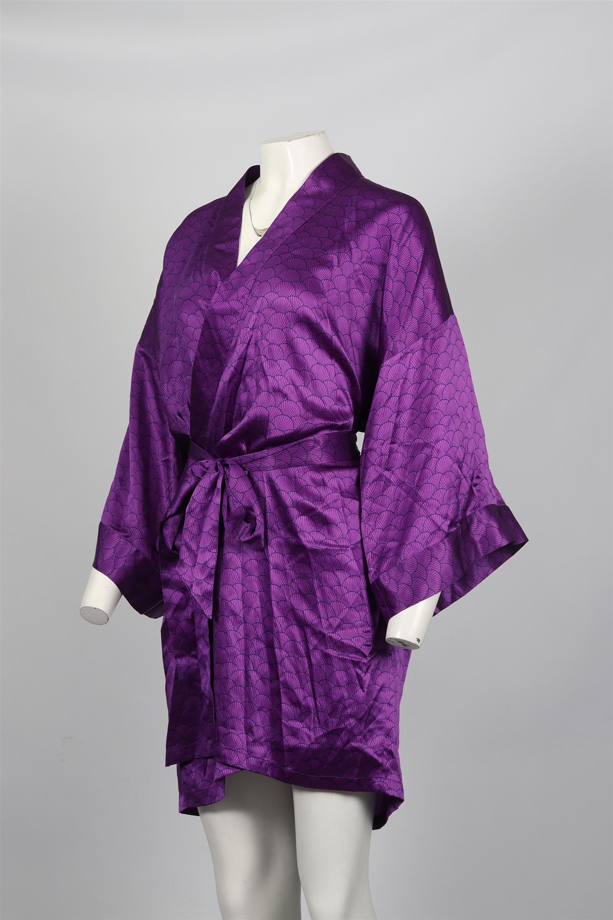 OLIVIA VON HALLE SILK ROBE ONE SIZE