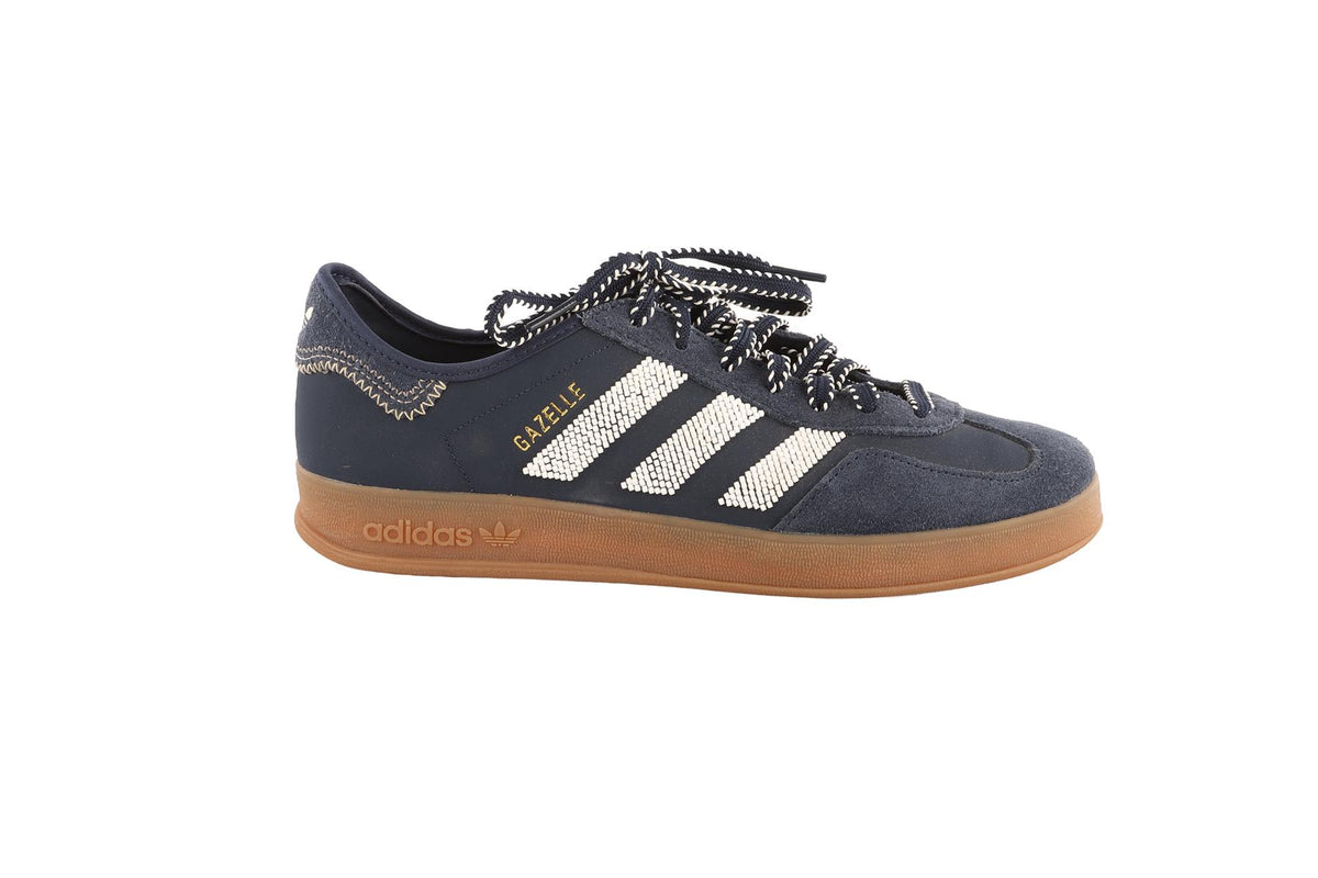 ADIDAS X CLOT BLUE MENS GAZELLE INDOOR COLLEGIATE NAVY OFF WHITE EU 42.5 UK 8.5 US 9