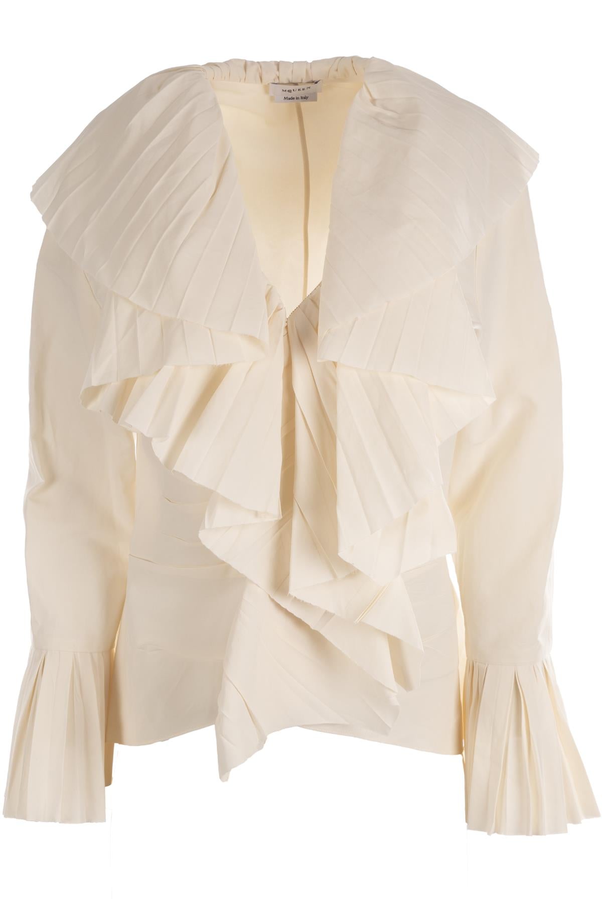 ALEXANDER MCQUEEN IVORY COTTON SHIRT LARGE