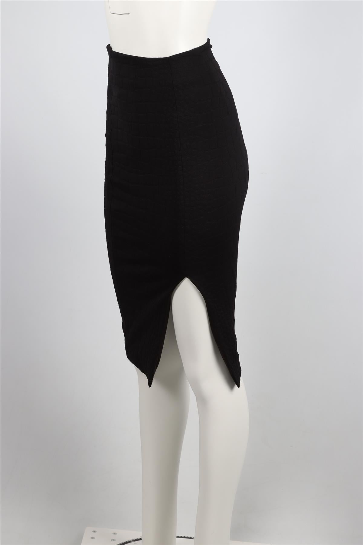 JONATHAN SIMKHAI BLACK KNIT MIDI SKIRT US 4 UK 6