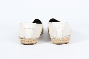 SAINT LAURENT WHITE LEATHER ESPADRILLES EU 38 UK 5 US 8