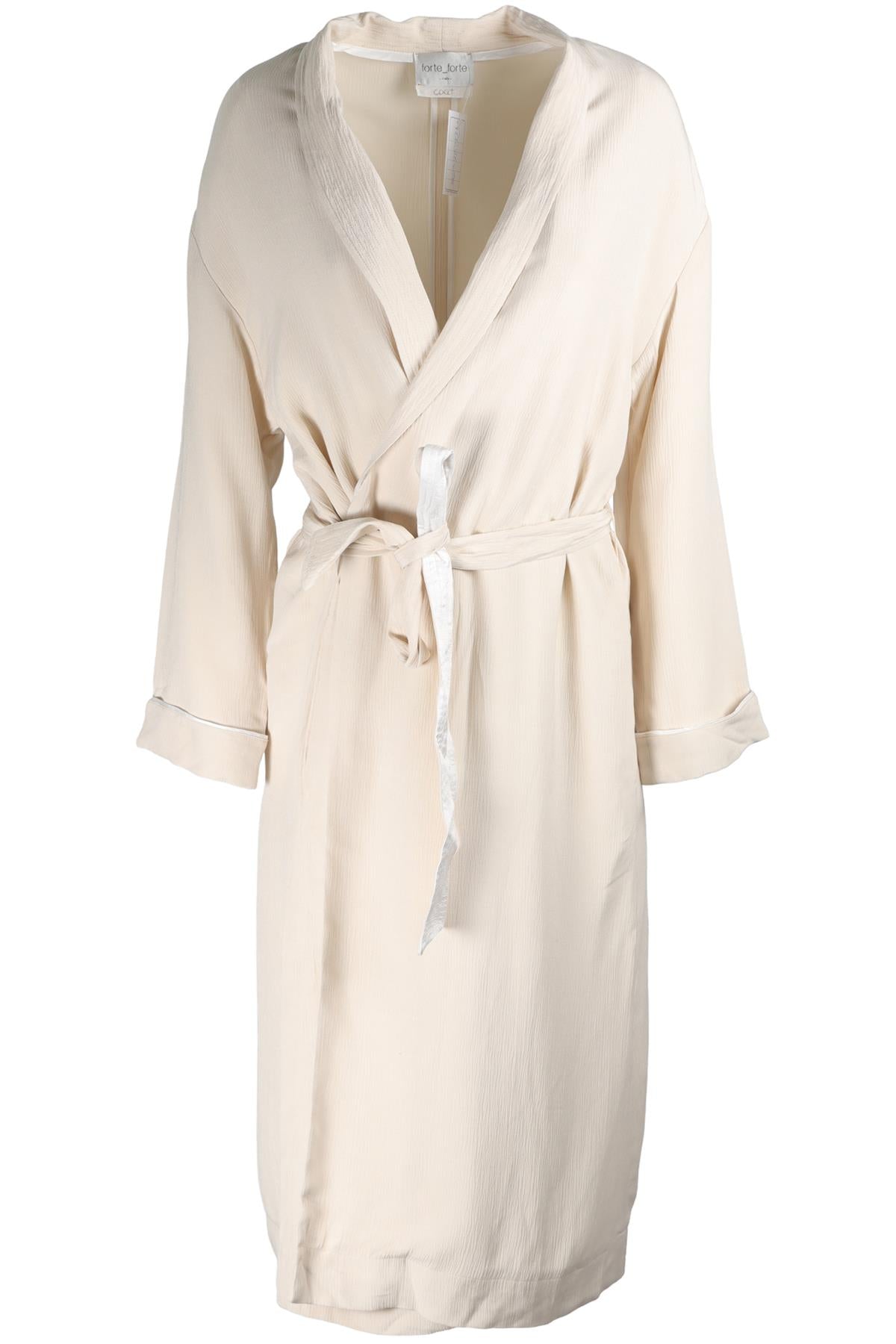 FORTE FORTE CREAM CREPE ROBE UK 12