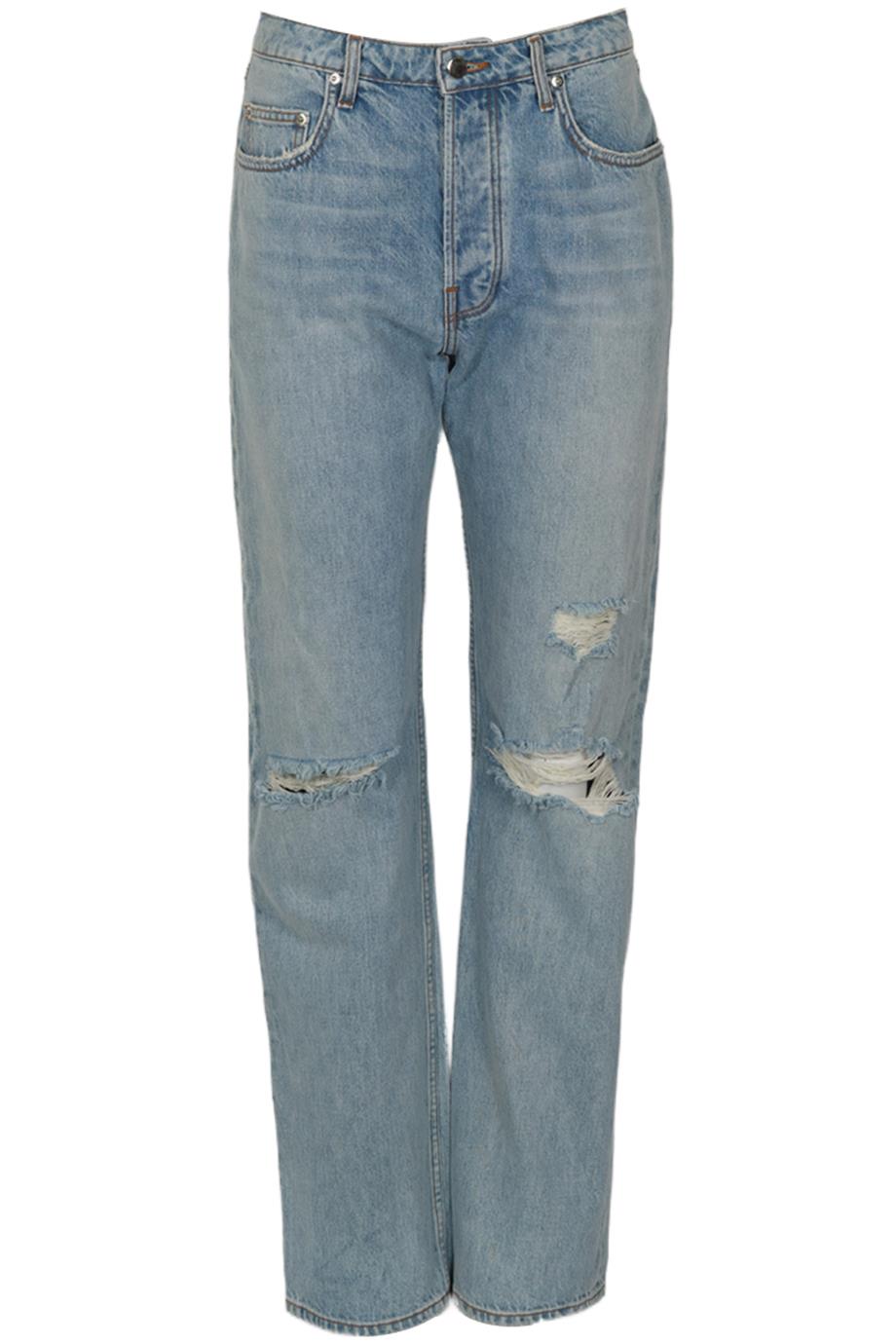 SABLYN DISTRESSED HIGH RISE STRAIGHT LEG JEANS W27 UK 8-10