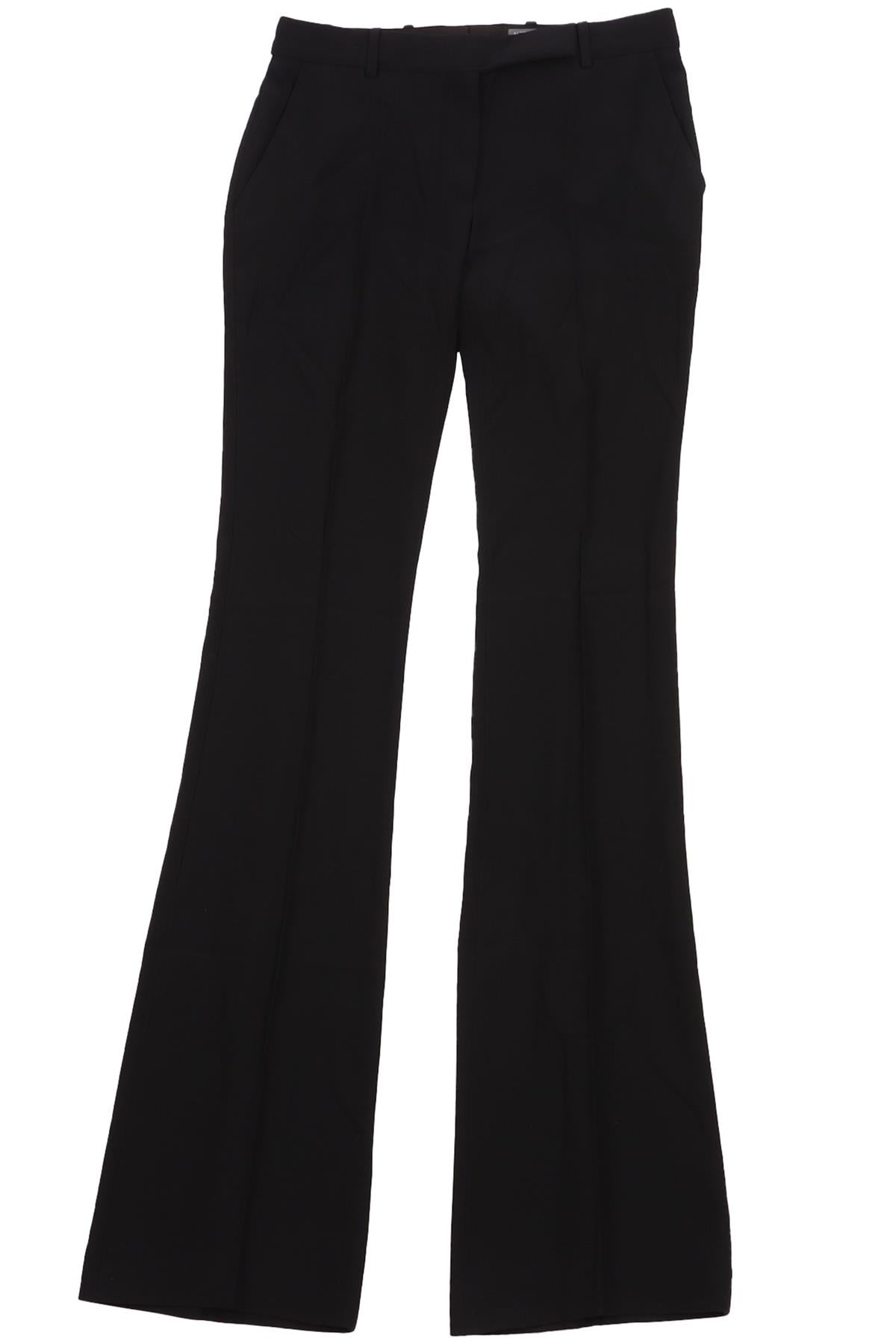 ALEXANDER MCQUEEN BLACK CREPE FLARED PANTS IT 38 UK 6
