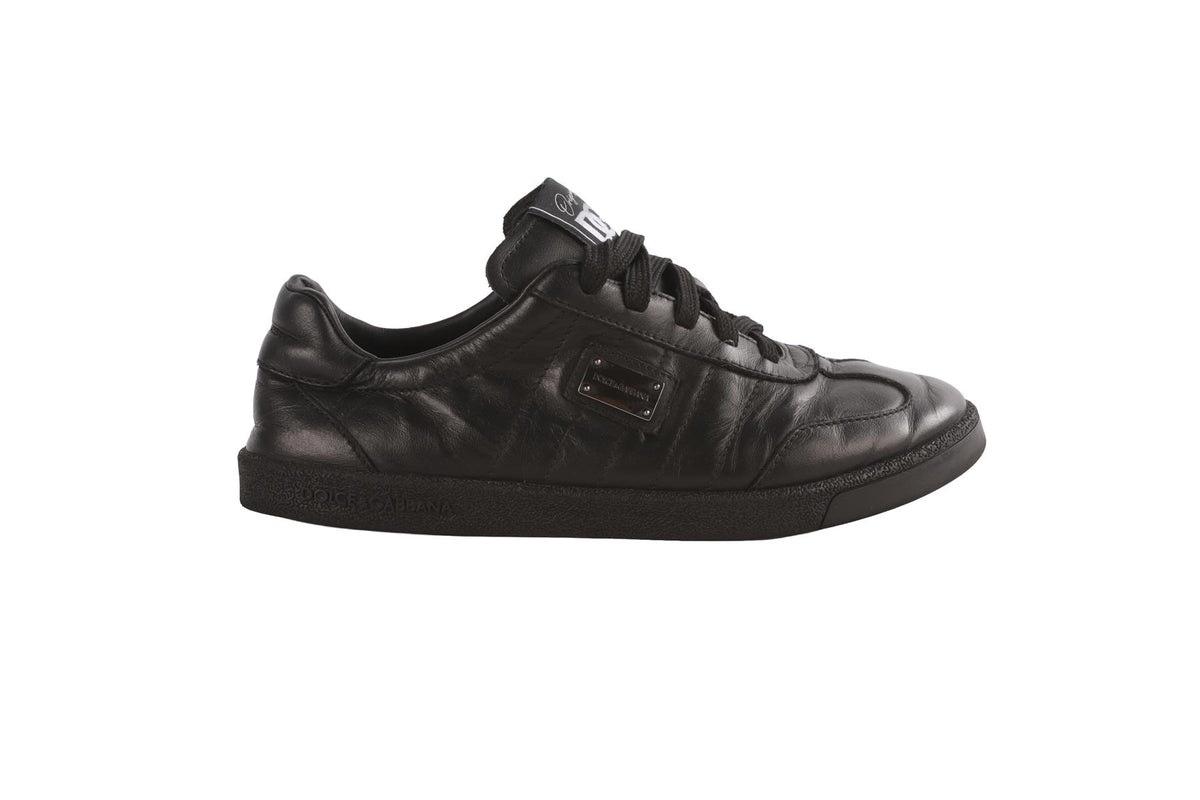 DOLCE & GABBANA BLACK KIDS BOYS SNEAKERS EU 36 UK 3.5 US 4.5