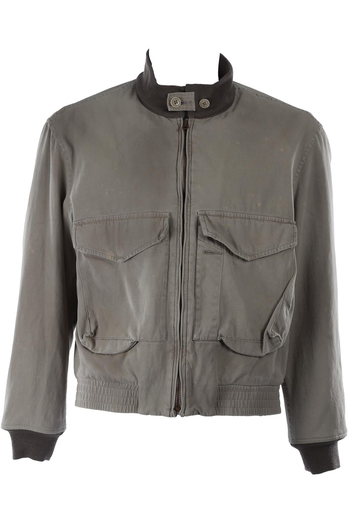 GREEN MEN'S COTTON JACKET