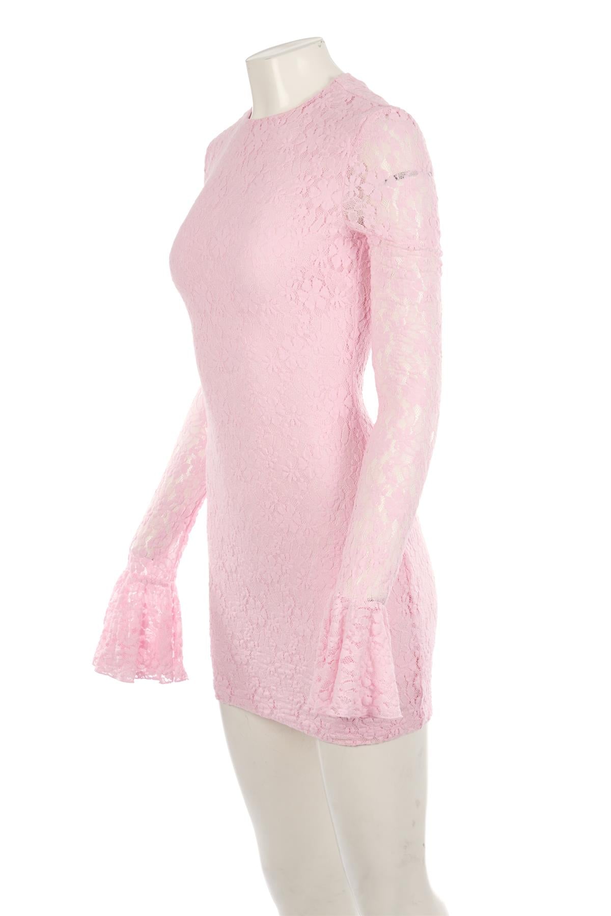 ROTATE BIRGER CHRISTENSEN PINK LACE MINI DRESS SMALL