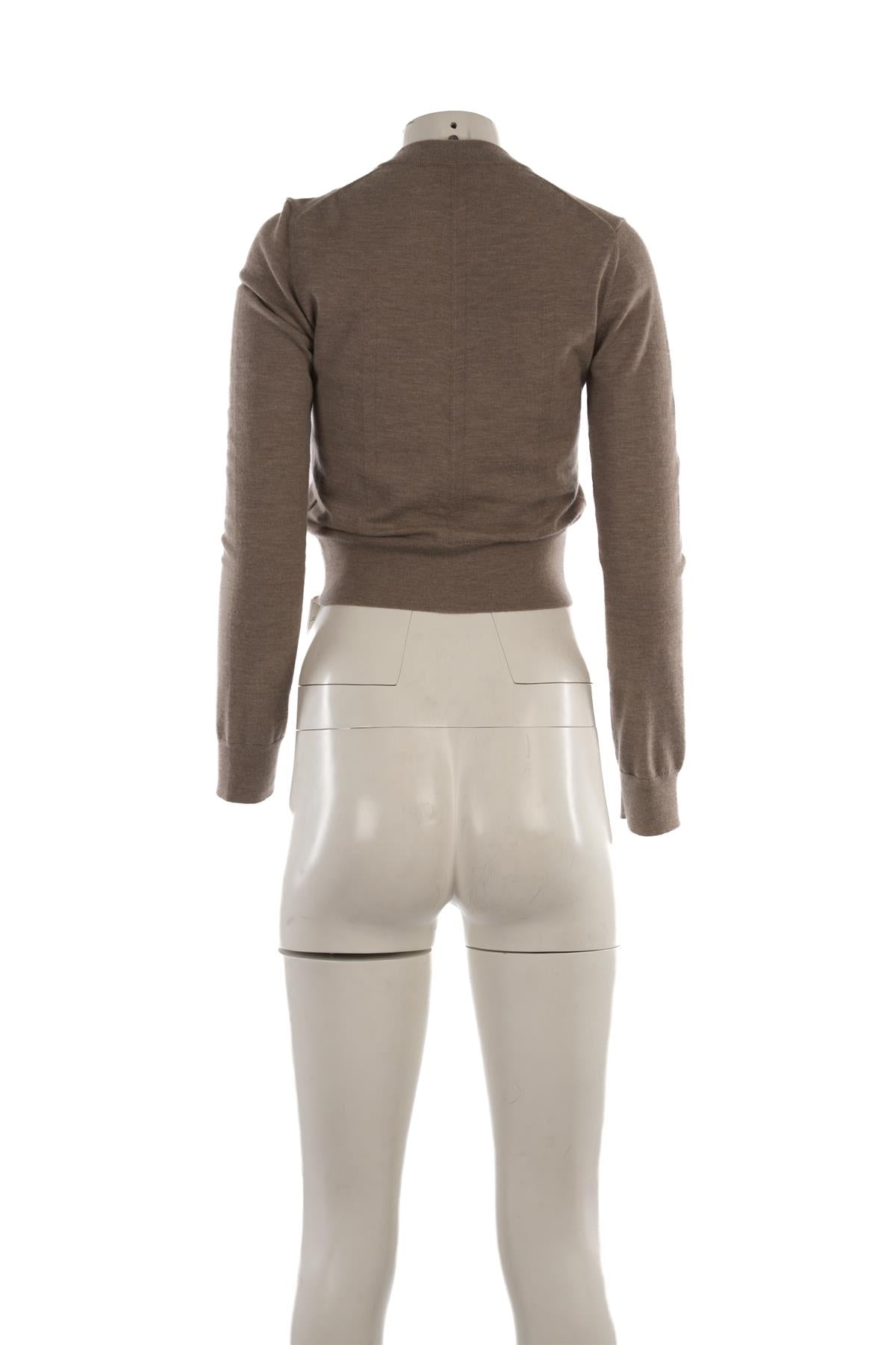 JOSEPH BROWN CASHMERE CARDIGAN XSMALL