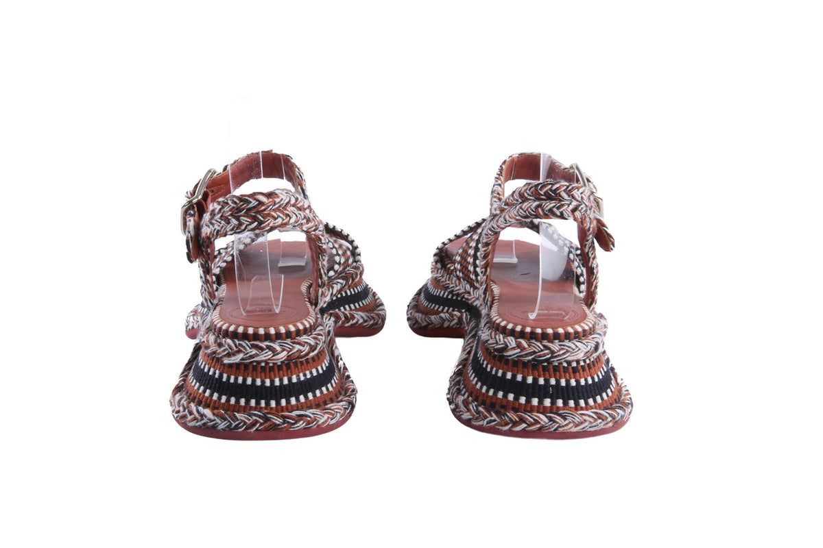 CHLOÉ MULTI CROCHET PLATFORM SANDALS EU 38 UK 5 US 8