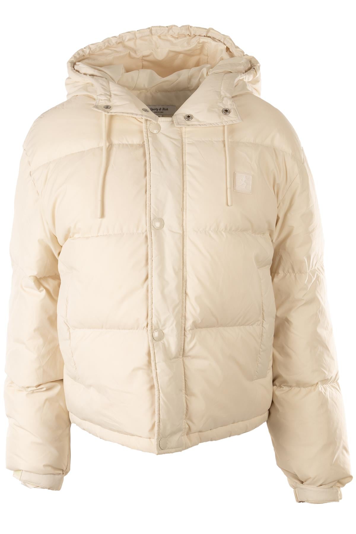 SPORTY & RICH ECRU PADDED SHELL JACKET SMALL