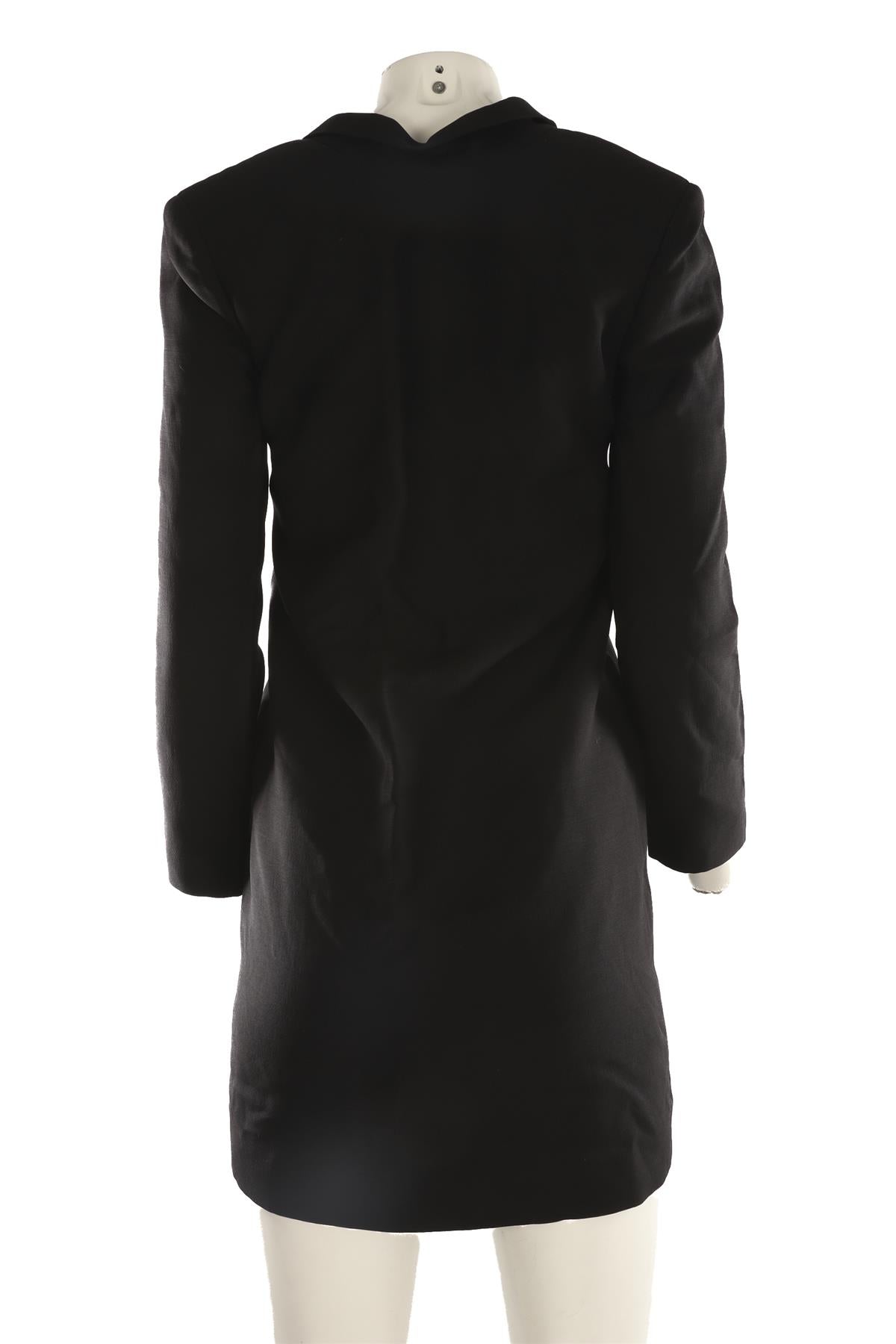 VALENTINO BLACK WOOL MINI DRESS IT 40 UK 8