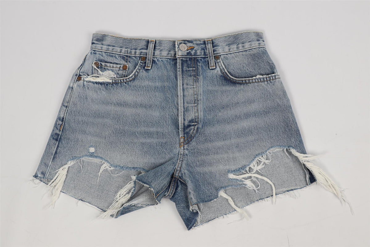 RE/DONE HIGH RISE DENIM SHORTS W27 UK 8-10
