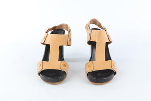 CHLOÉ BEIGE LEATHER SANDALS EU 38 UK 5