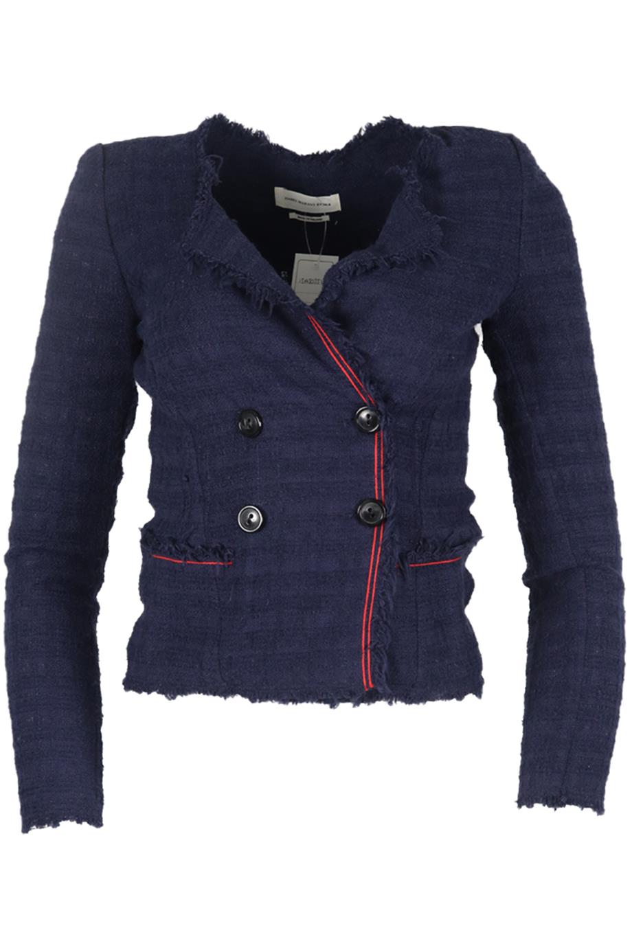 ISABEL MARANT ÉTOILE TWEED COTTON BLEND JACKET FR 34 UK 6