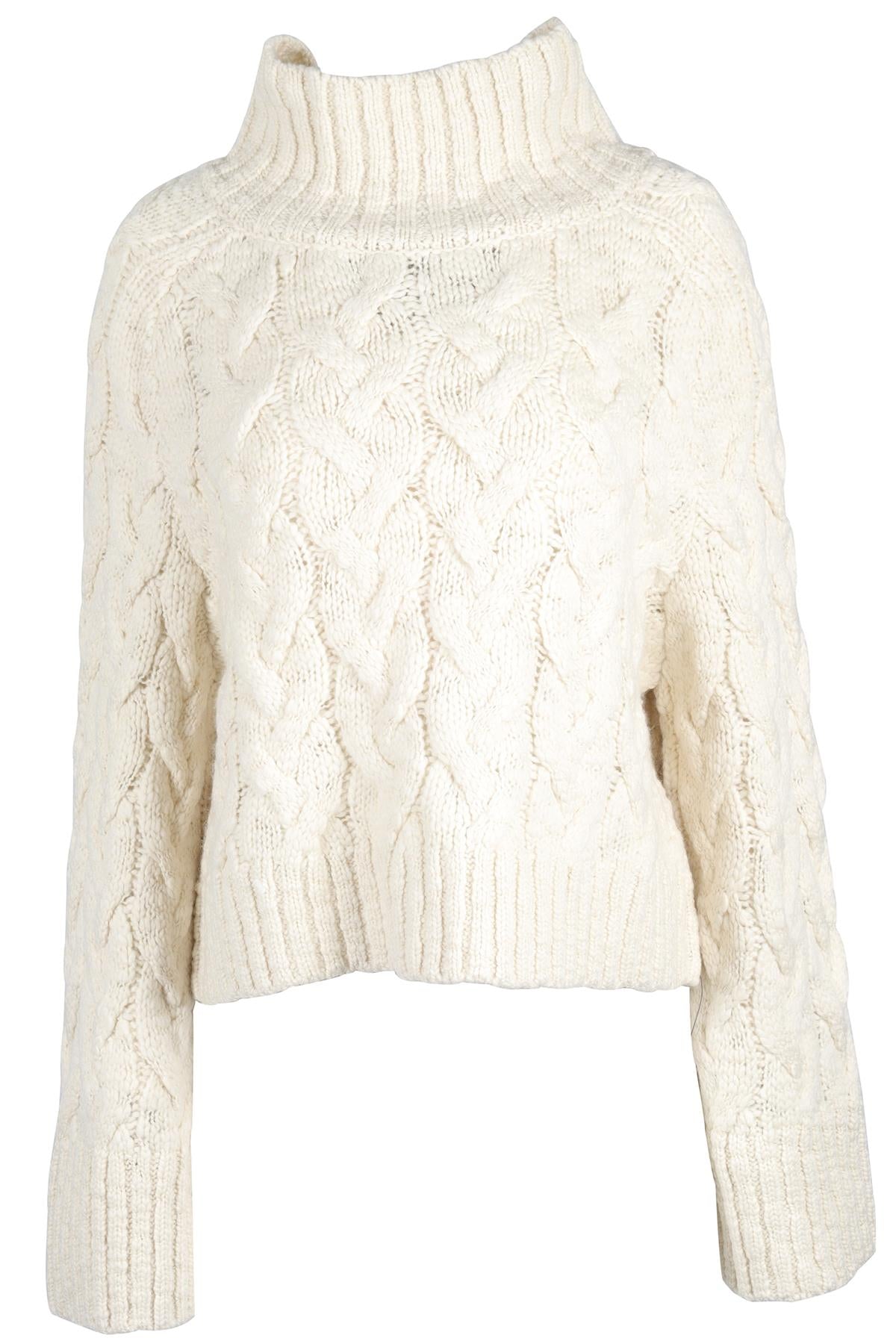 REFORMATION CREAM WOOL SWEATER LARGE