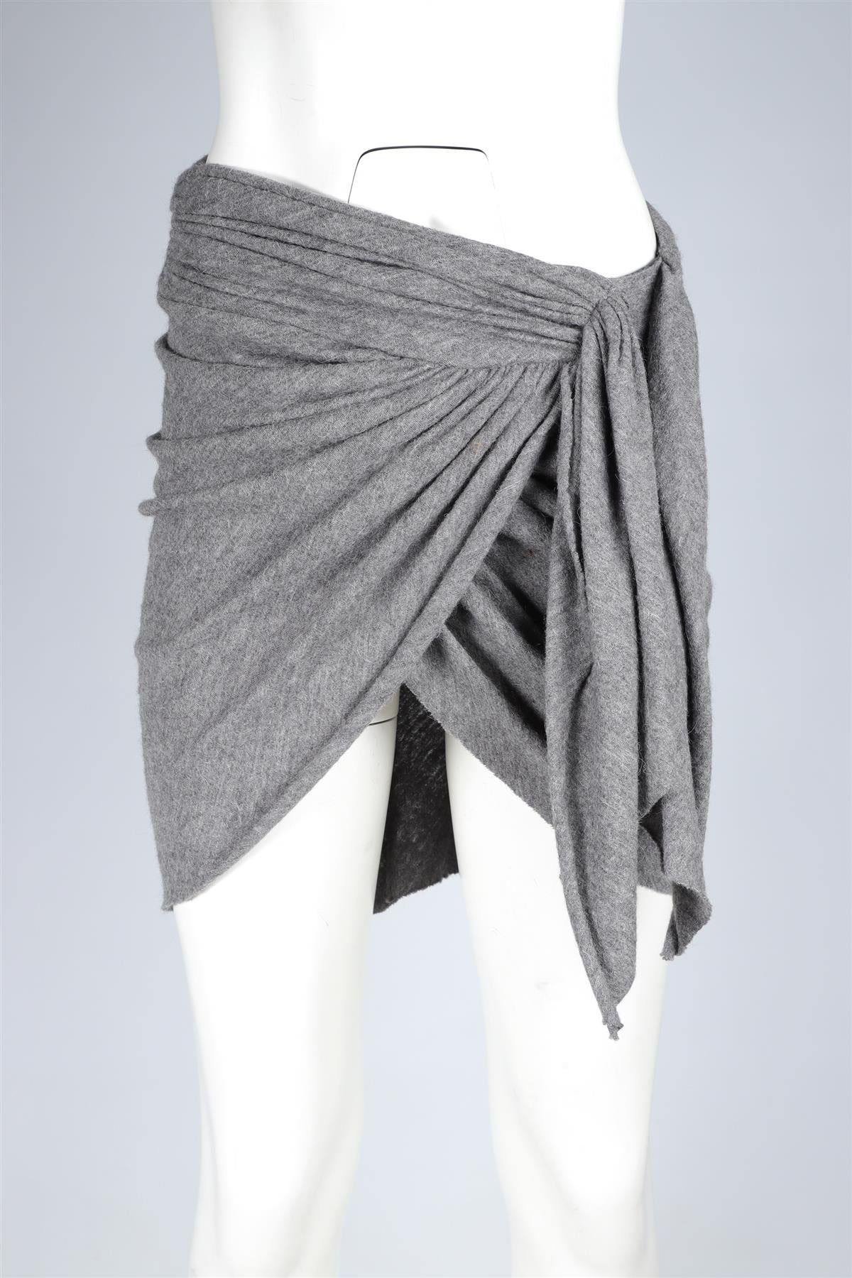 ISABEL MARANT GREY WOOL MINI SKIRT UK 8